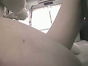 Cute young asian girl sex in back of camper van
