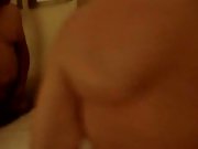 Cuckold husband filming bareback intercourse cum inside creampie